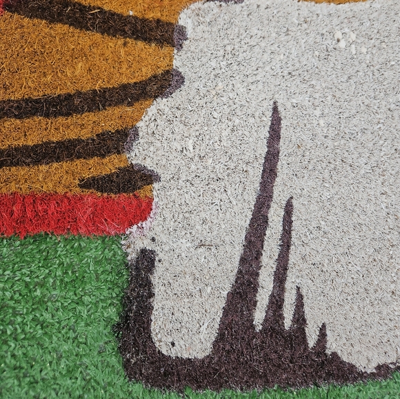 NEW Outdoor Coir Natural Fiber Red Mushroom Shaped Doormat Door Mat Rug 18"x30" - Picture 10 of 12